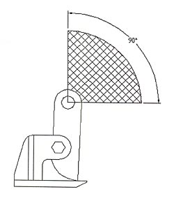 Horizontal Plate Lifting Clamp - Maximum lifting angle - side view