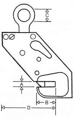 Horizontal Side Beam Clamp - diagram